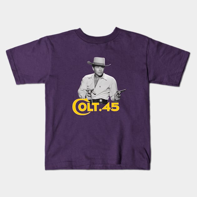 Colt 45 - Christopher Colt - 50/60s Tv Western Kids T-Shirt by wildzerouk